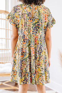 watercolor floral dress