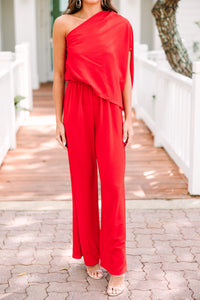 Red One Arm Jumpsuit – Hello Luscious Boutique
