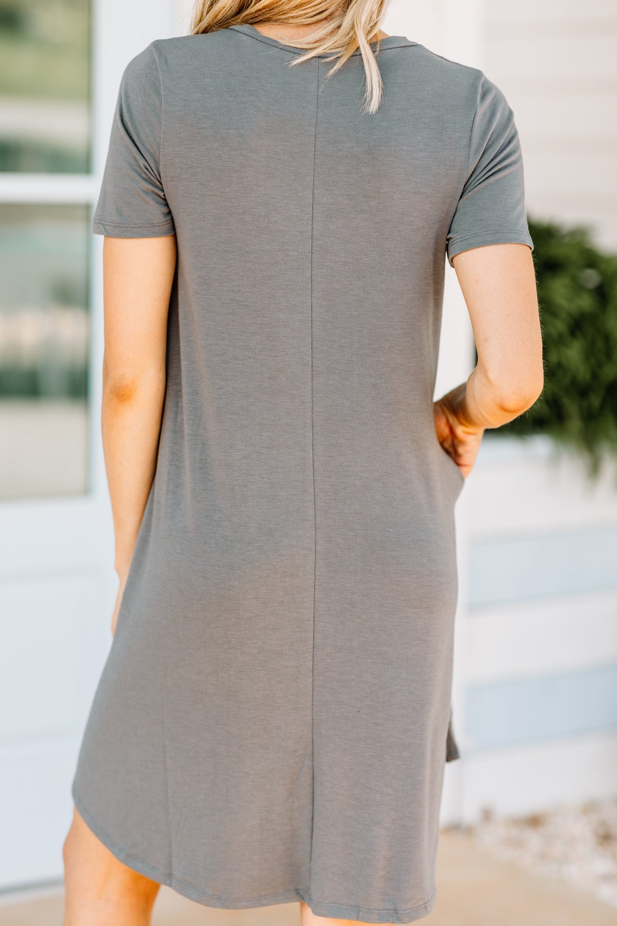 Lean On Me Mid Gray T shirt Dress Trendy Dresses Shop the Mint