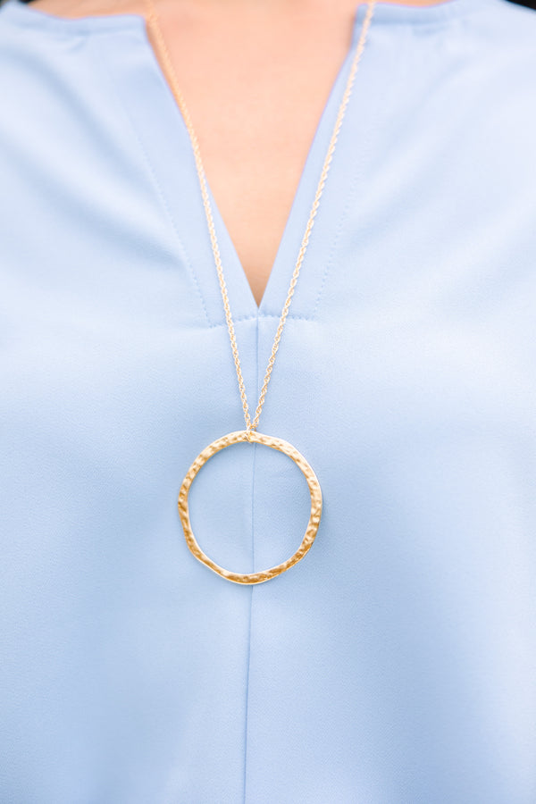 As Always Gold Pendant Necklace