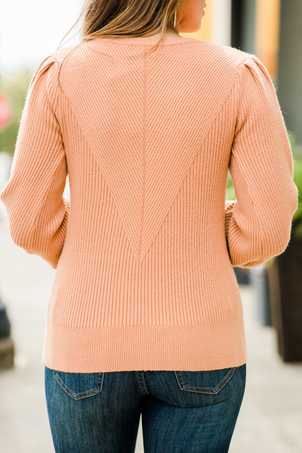 bubble sleeve knit sweater