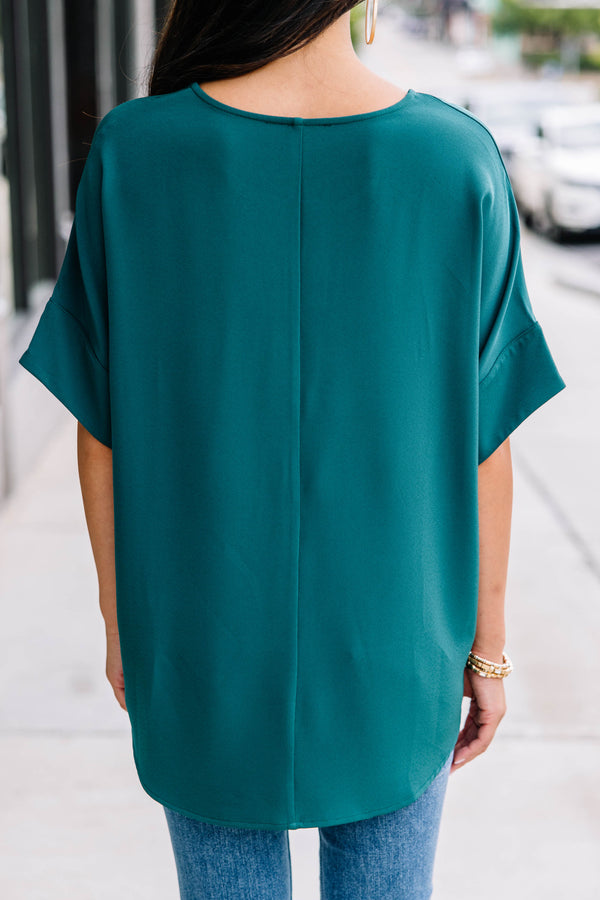 Chic Deep Green Top - Classic Everyday Tops – Shop the Mint