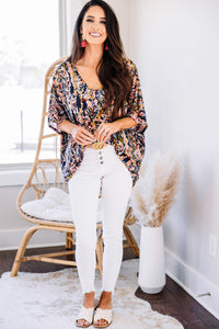 relaxed fit floral top