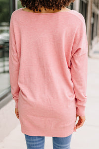 pink classic sweater