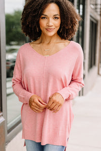 pink classic sweater