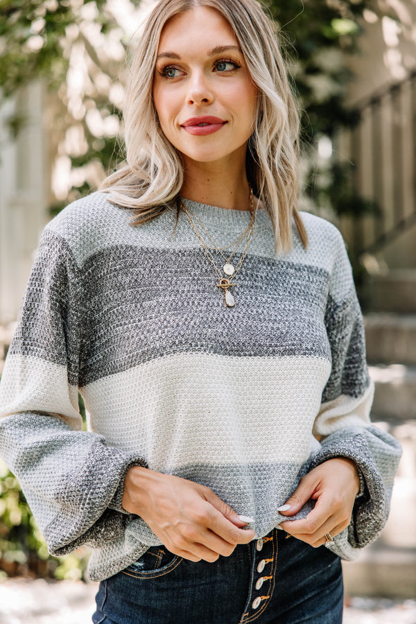 Stylish Colorblocked Striped Sweater