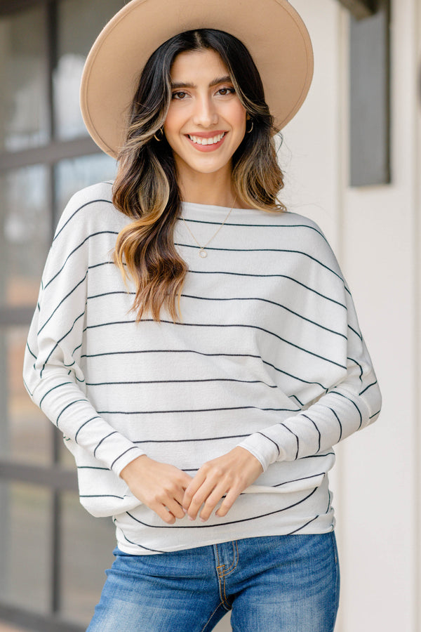 striped dolman top