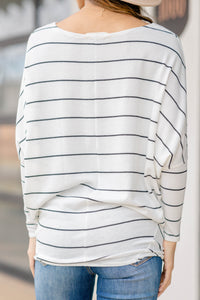 striped dolman top