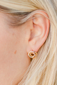 knotted gold earrings