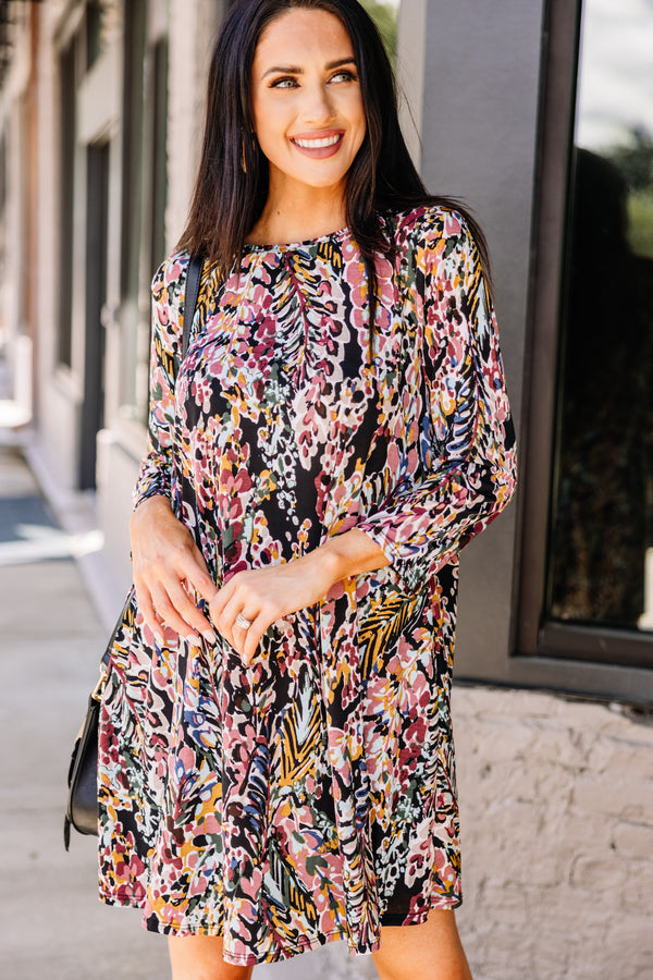 black floral dress