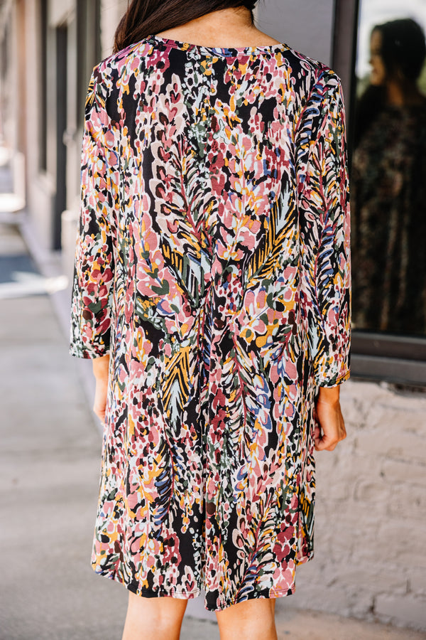 black floral dress