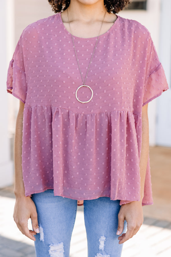 Swiss dot babydoll top