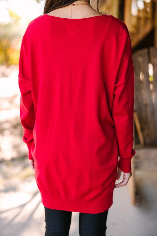 cute red sweater