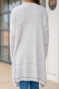 long striped cardigan