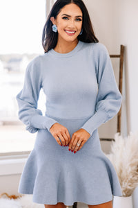 bubble sleeve sweater dress