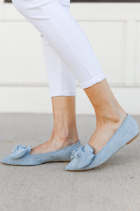 blue flat shoes