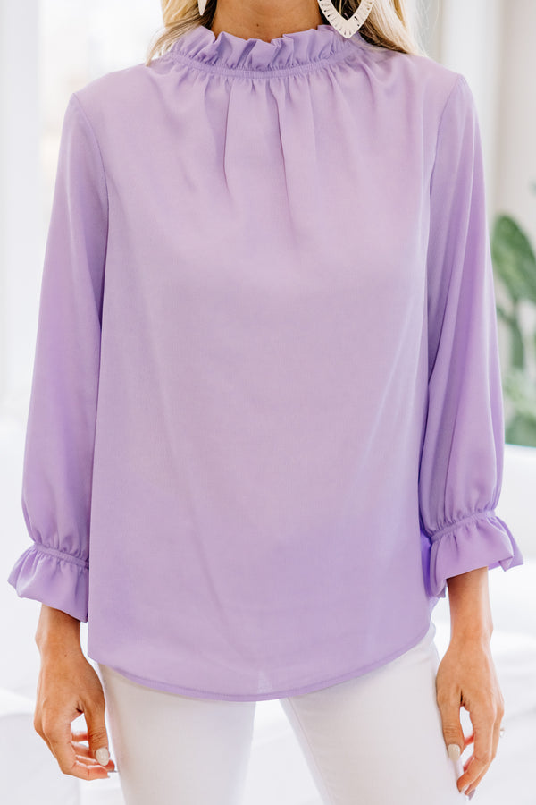 long sleeve ruffled blouse