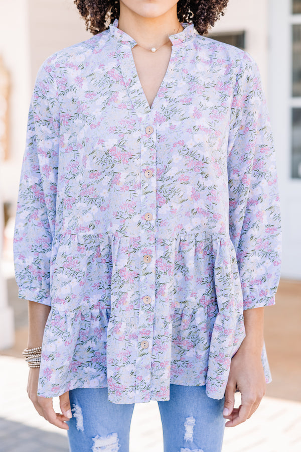 ditsy floral tiered tunic