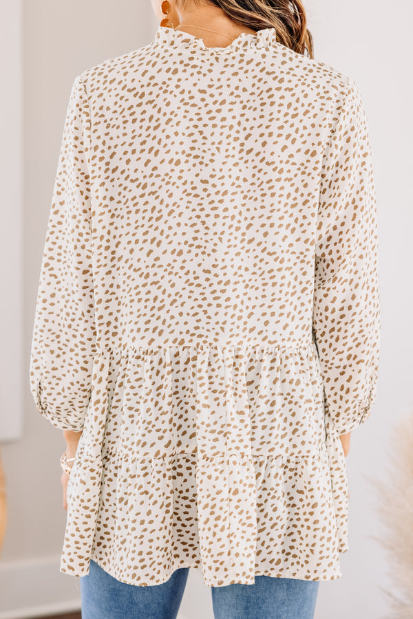 spotted tiered tunic