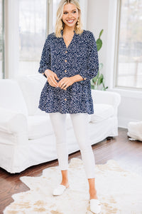 spotted babydoll tunic
