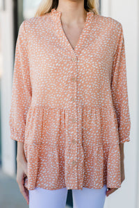 spotted tiered tunic