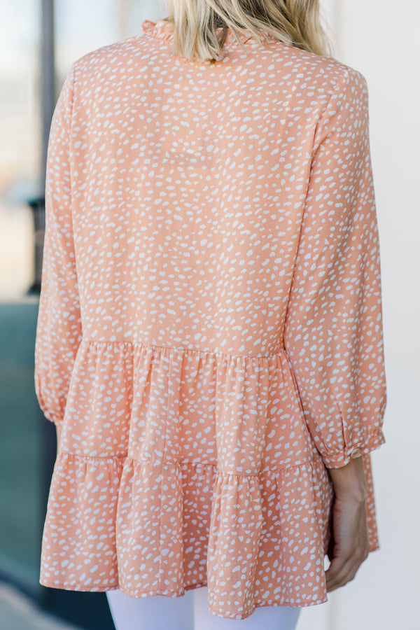 spotted tiered tunic