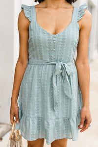 ruffled tied waist dress