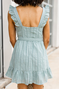 ruffled tied waist dress