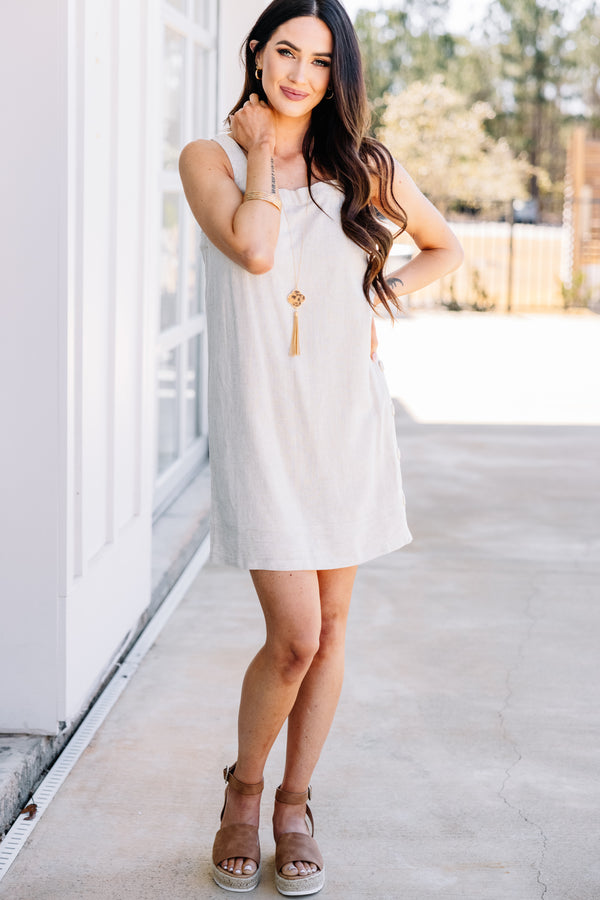 linen white dress