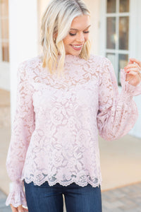 bubble sleeve lace blouse