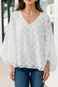 textured heart print blouse