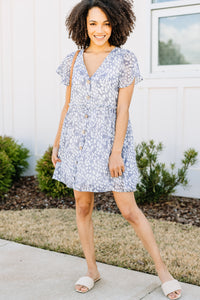 flowy gray spotted dress