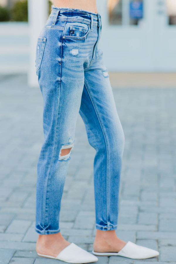 Kancan distressed mom jeans