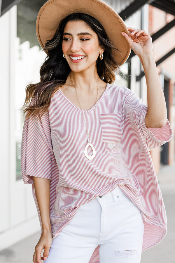 casual striped relaxed top