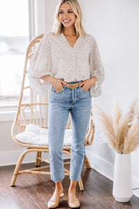 neutral leopard blouse