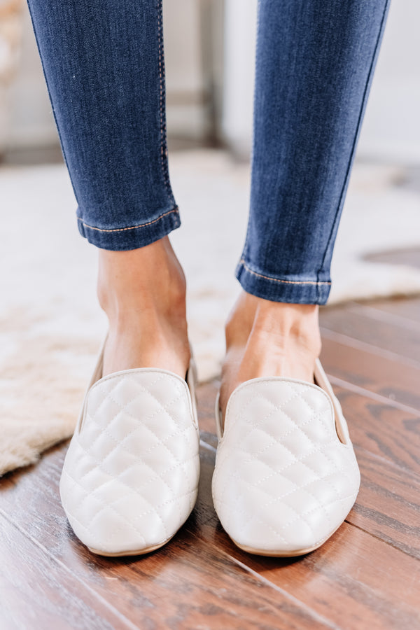 Dreaming Of You Cream White Loafers