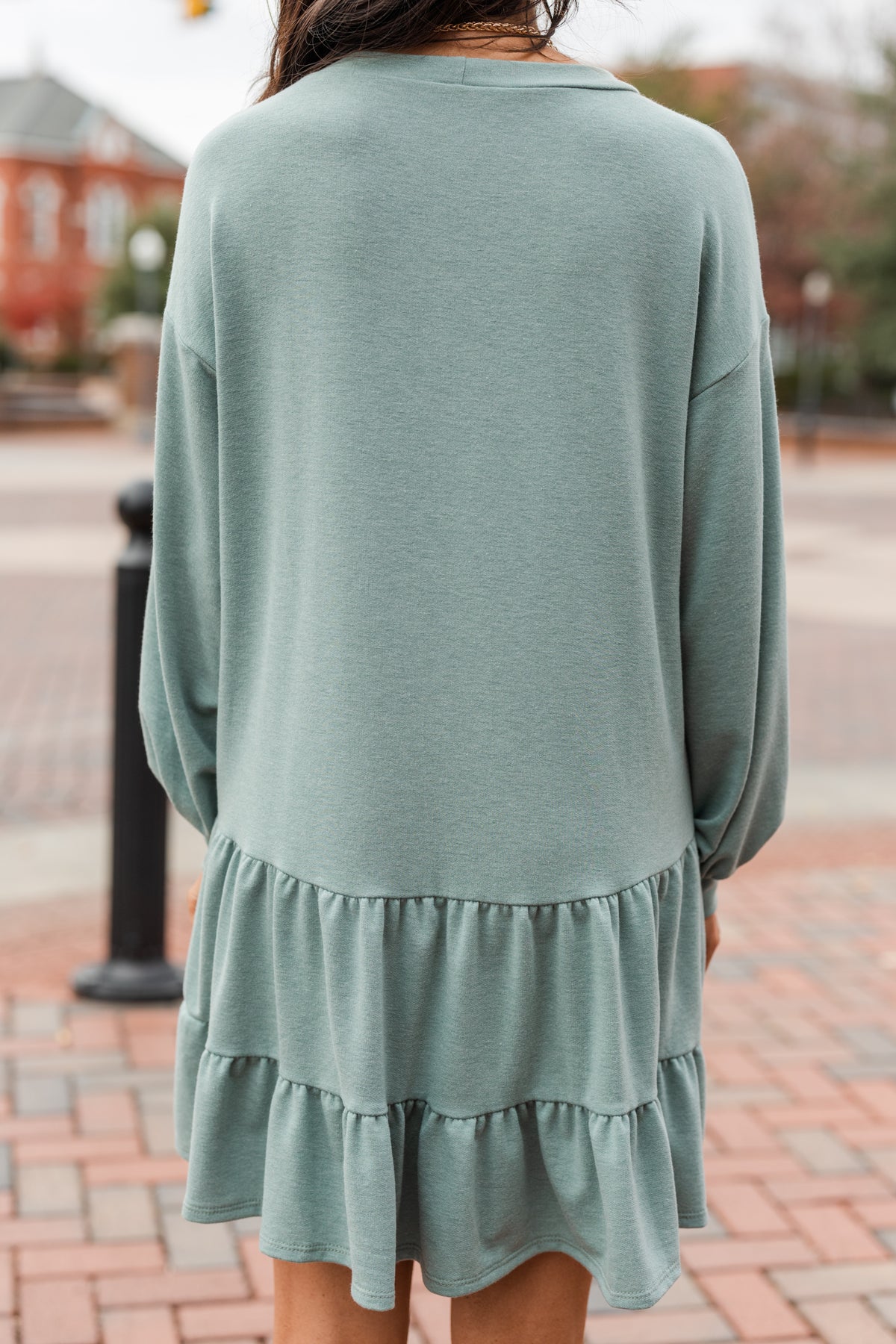 Comfy Sage Green Tiered Dress Causal Women's Dresses Shop the Mint