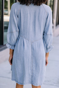 chambray button down dress