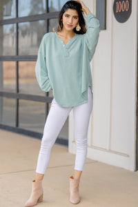 relaxed fit Henley top