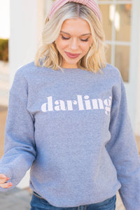 precious gray graphic sweatshirt