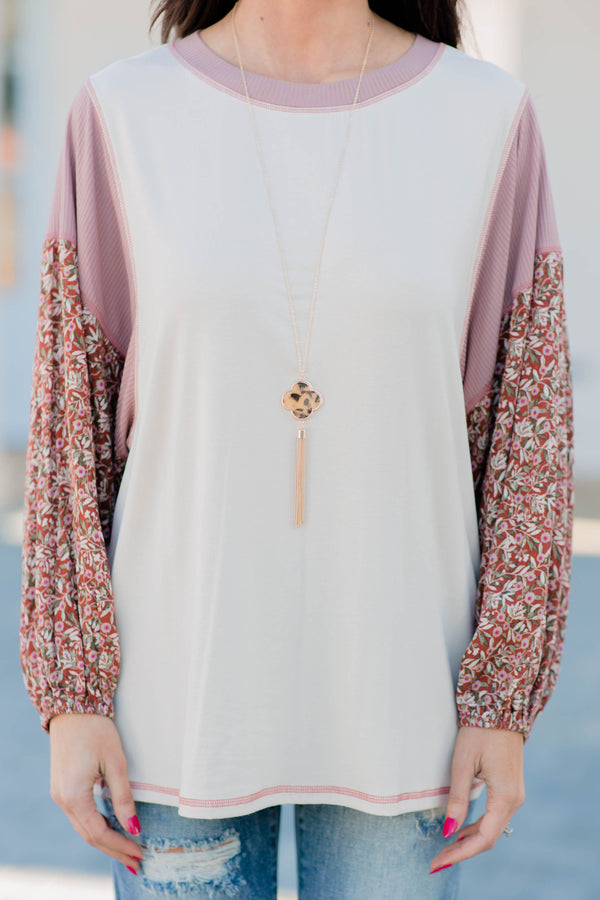 floral bubble sleeve top