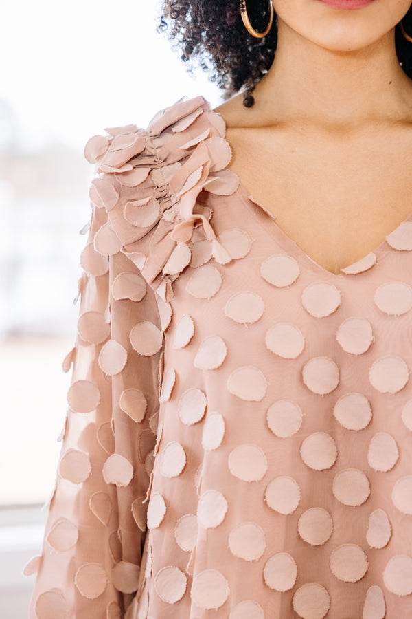 polka dot textured dress