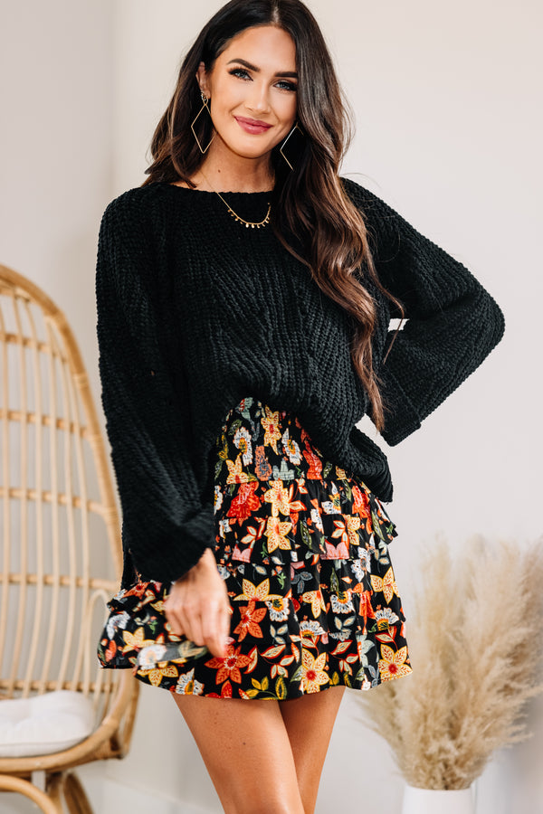 Black chenille clearance sweater