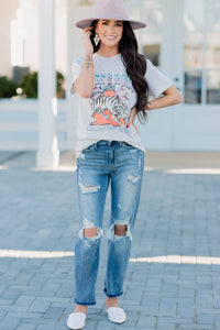 edgy tiger graphic tee