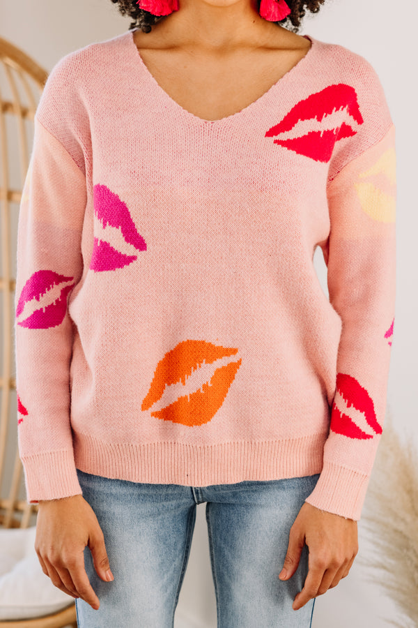 Kissing Booth Light Pink Lips Sweater