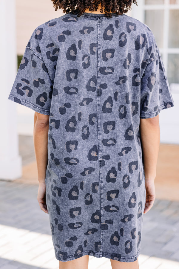 leopard print t-shirt dress