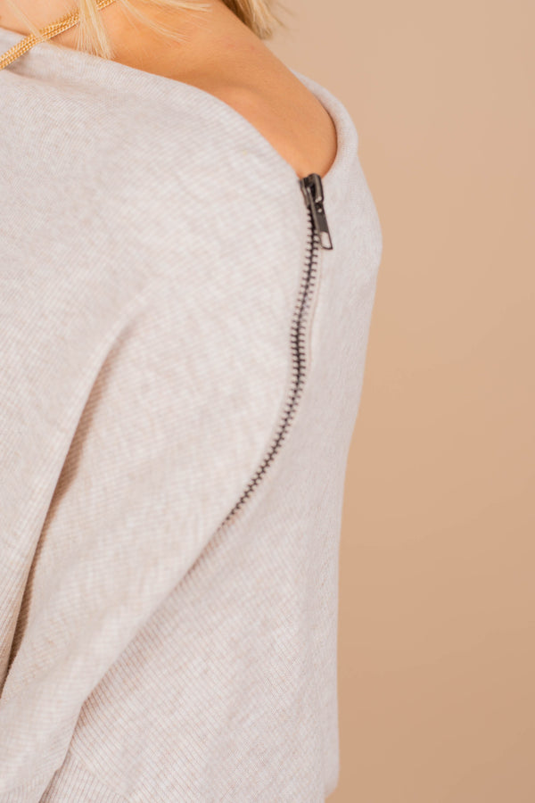 zipper detail dolman top