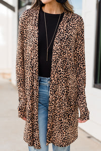 long sleeve leopard cardigan