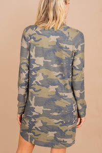 camo t-shirt dress