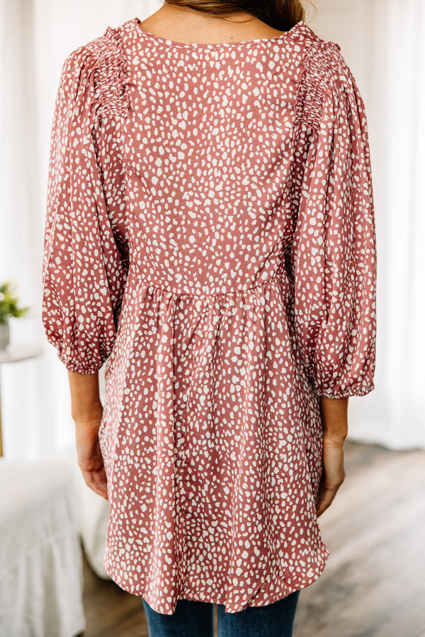 pink spotted tunic